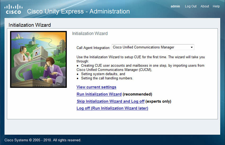unity express initialization installation wizard