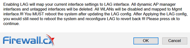 WLC Configuration to enable LAG Support