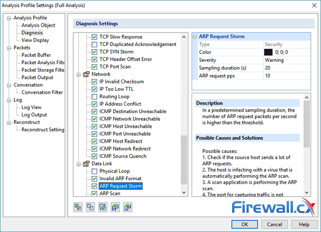 capsa enterprise v11 analysis profile setting