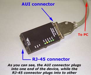 RJ-45 to AUI Connector