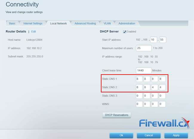 Bypass the Australian DNS Block by changing your router’s DHCP server DNS parameters