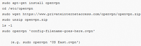 pia linux openvpn client installation