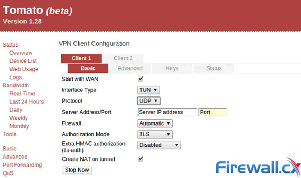 pia tomato vpn setup