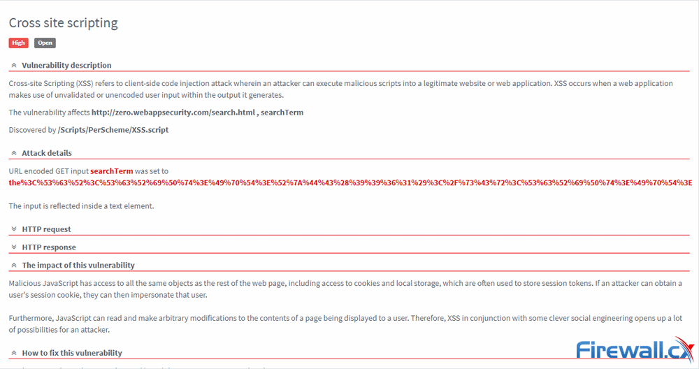 acunetix enterprise examining vulnerability