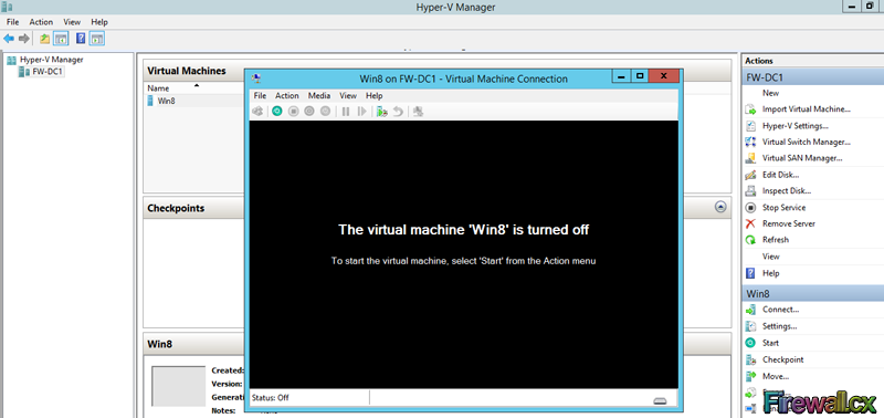 Hyper-V Starting a VM Machine