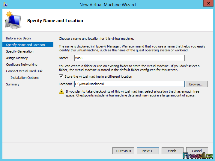 Windows Hyper-V Specify VM Name