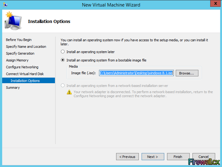 Hyper-V Installing VM from ISO Image