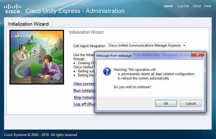 cisco unity express installation