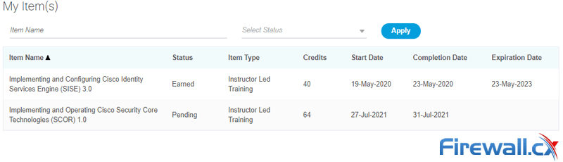 cisco continuing education program submitted item pending