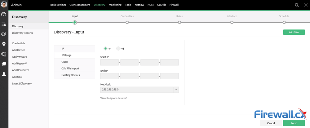 OpManager Network Device Discovery