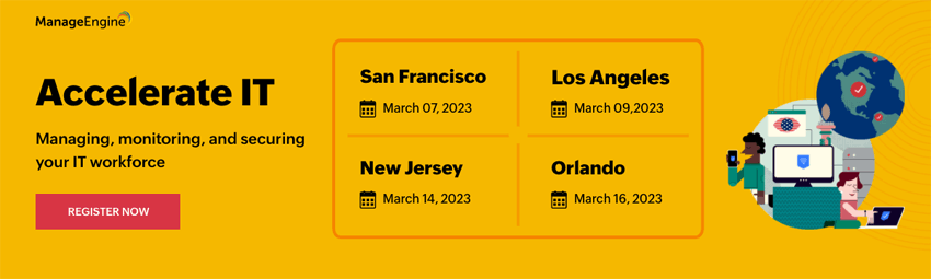 Manage Engine Free Webinar - Accelerate IT 2023