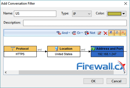 capsa enterprise v11 adding conversation filter