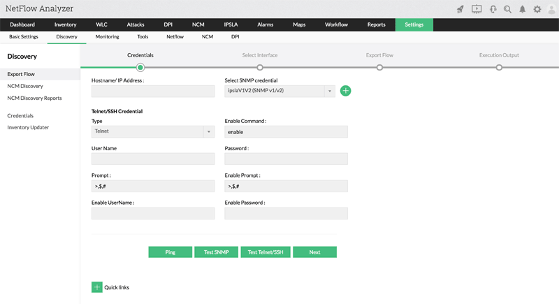 manageengine netflow analyer configuration