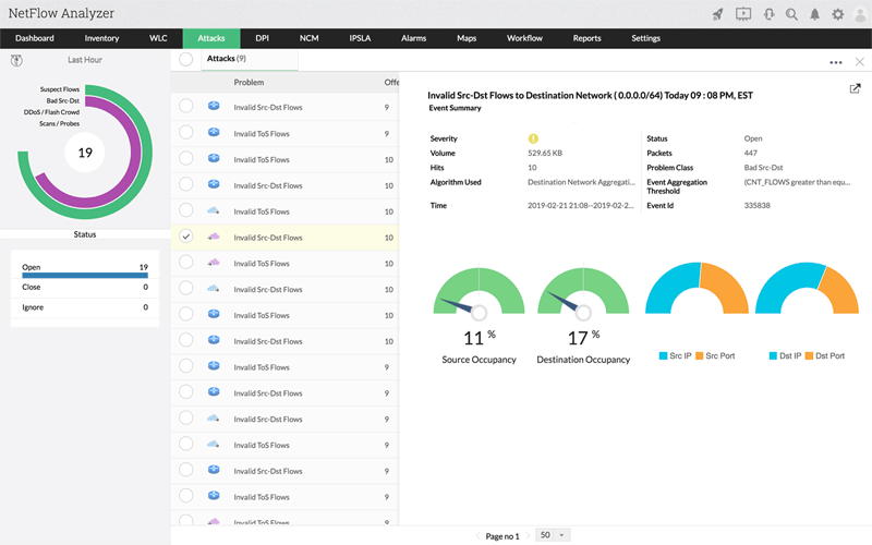 netflow analyzer security attacks