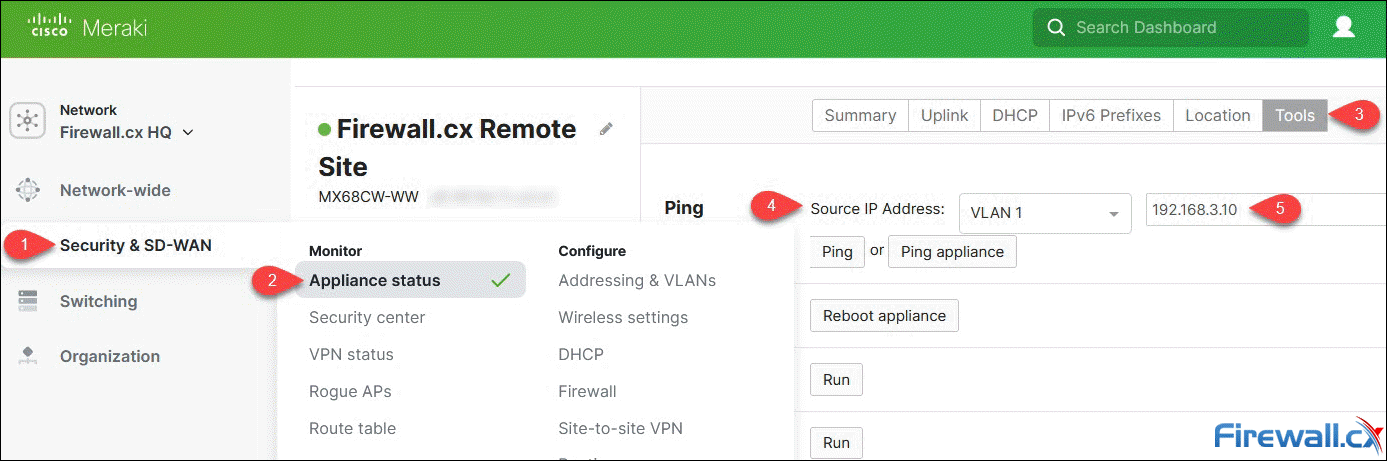 Generating interesting traffic to bring up the IPSec VPN Tunnel