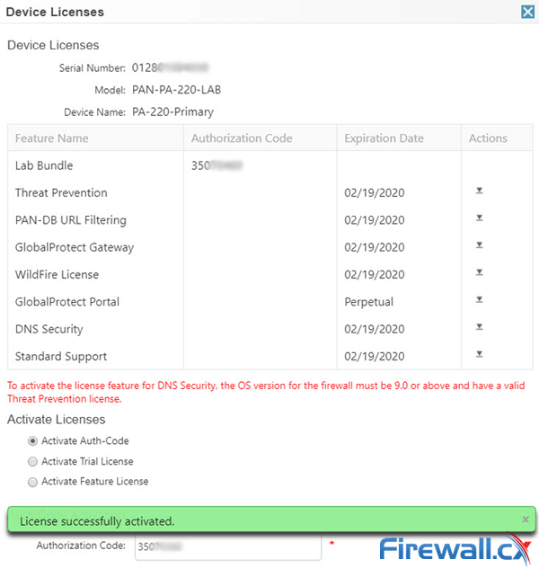 palo alto networks - activate support and subscription services - step 3