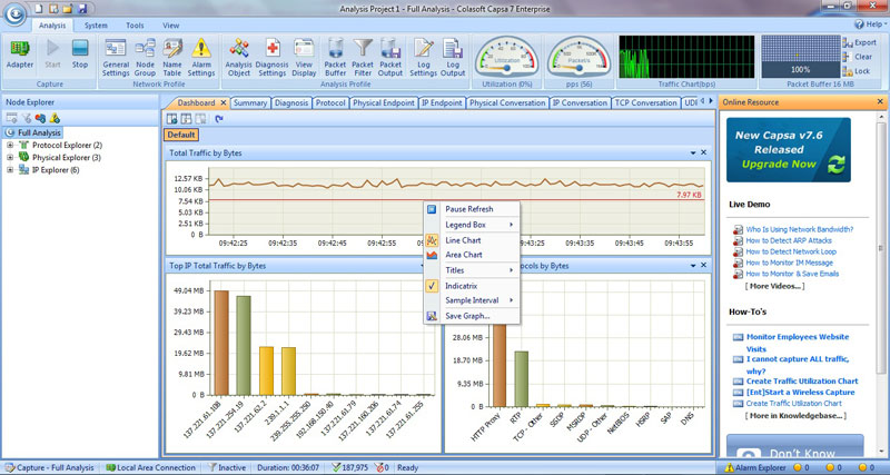 capsa enterprise main interface