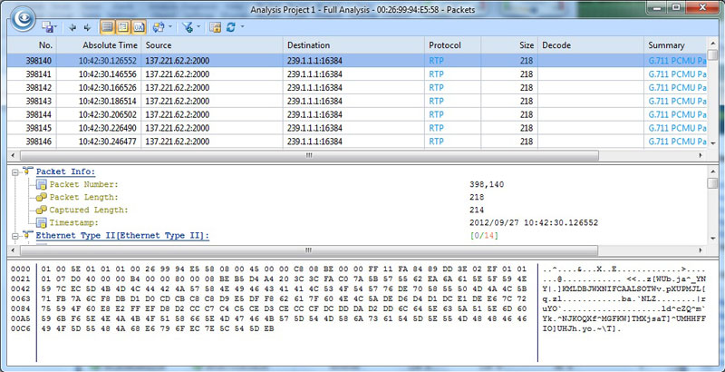 capsa enterprise packet view