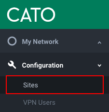 catonetwork sdwan sase site configuration