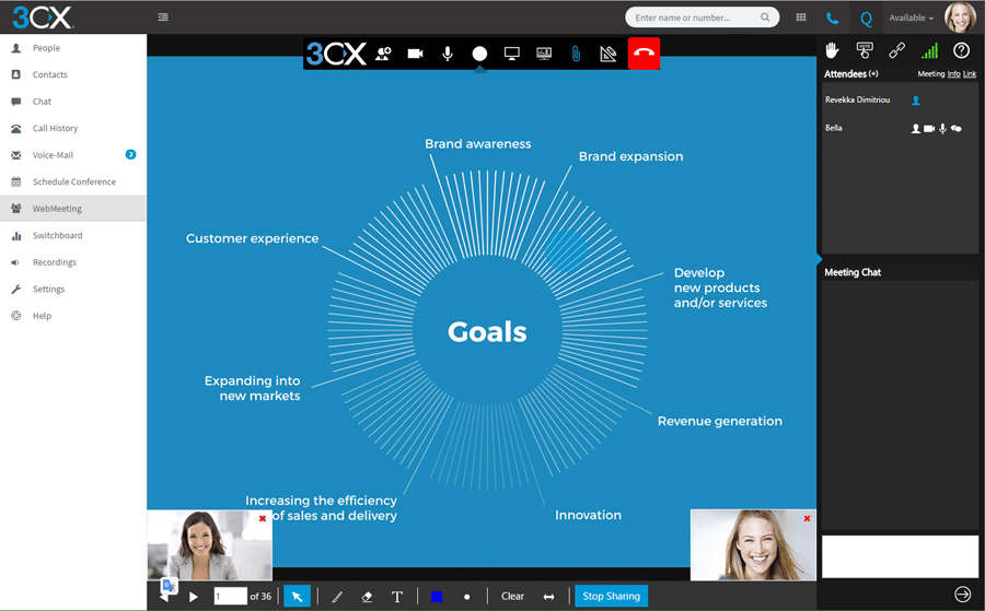 3CX: IP PBX Web Client with integrated Web Conferencing Free of Charge!