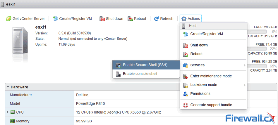 vmware esxi enable ssh