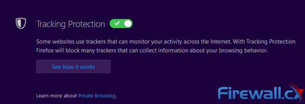 firefox private browsing tracking protection