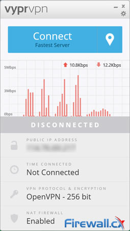 The VyprVPN VPN client combines everything you’d like to see in a small-factor GUI interface