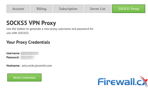 ipvanish proxy settings
