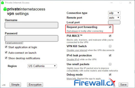 VPN Port Forwarding in Private Internet Access VPN Client for Fast Torrent Downloads