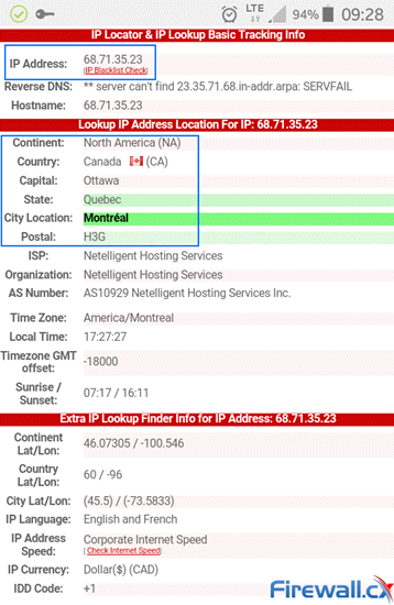 Changing locations. From Melbourne Australia to Canada thanks our VPN service