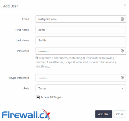 acunetix enterprise creating accounts