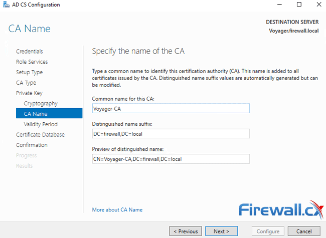 windows ca server configuration ca name