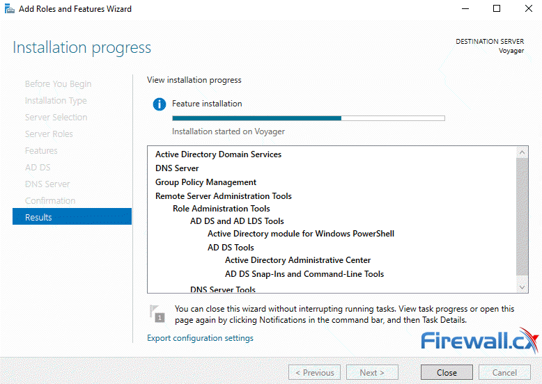 Windows Server 2022 - Viewing the installation progress