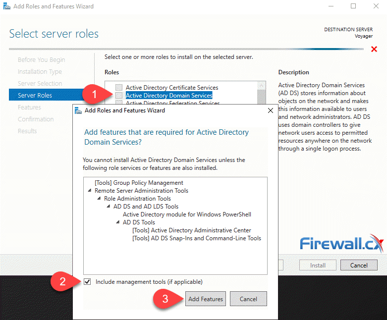 Windows Server 2022 - Addtional features required for Active Directory Domain Services installation