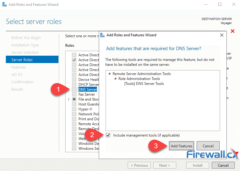 Windows Server 2022 - Addtional features required for DNS Services installation