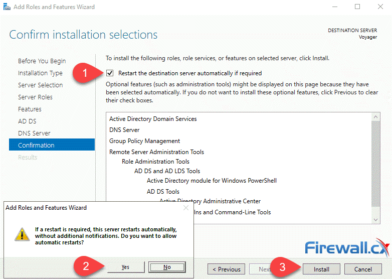 Windows Server 2022 - Final confirmation of installation selections